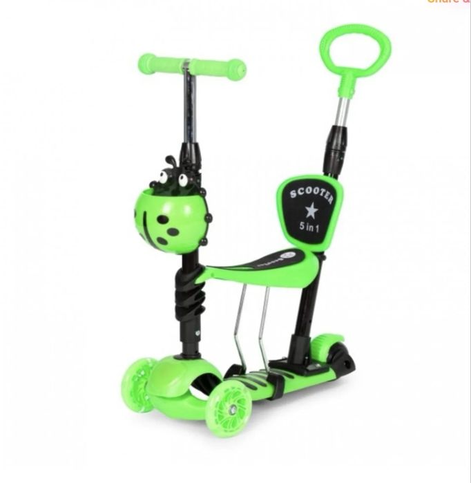 Trotineta copii 5 in 1 Verde