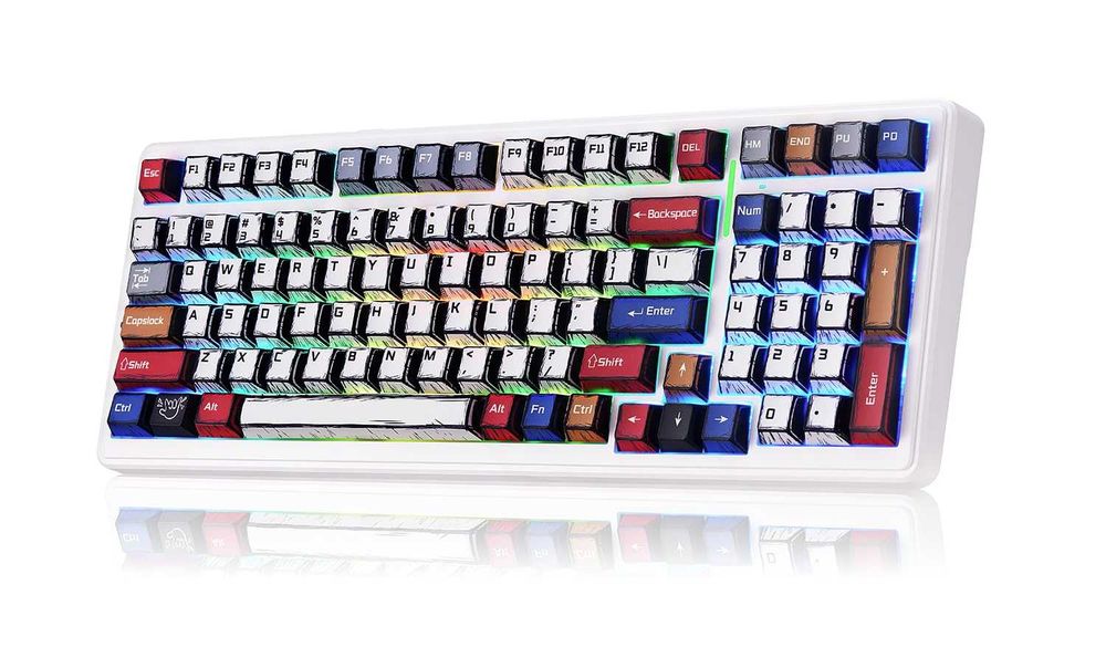 Клавиатура AULA F99 Comics RU/EN-оригинал Leobog Star Vector Switc