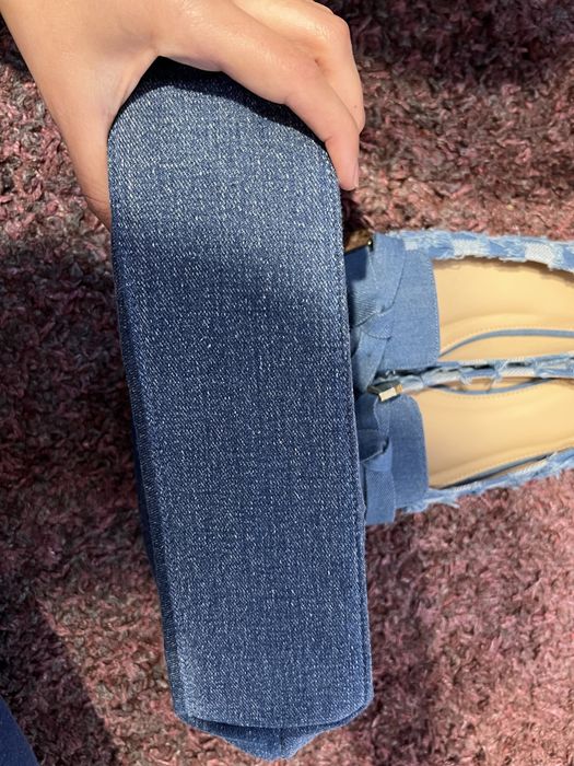 Обувки от дънков плат, размер 40 + ПОДАРЪК КЛЪЧ