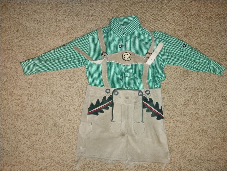 Pantaloni haina bavareza Oktoberfest copii