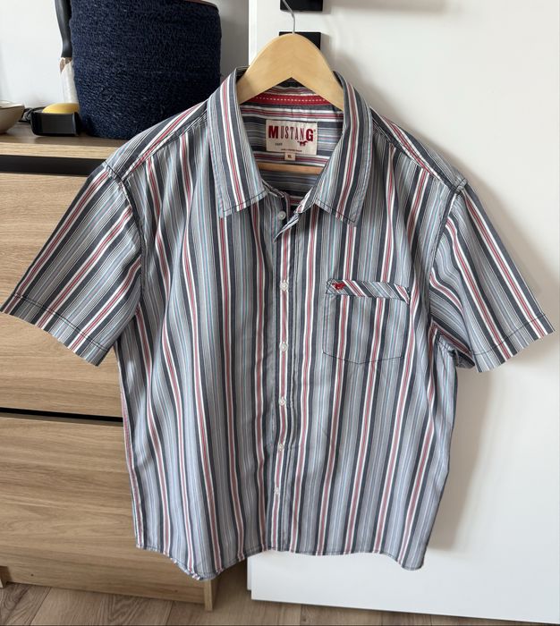 Camasa MUSTANG Maneca Scurta Dungi Barbati | Marime XL