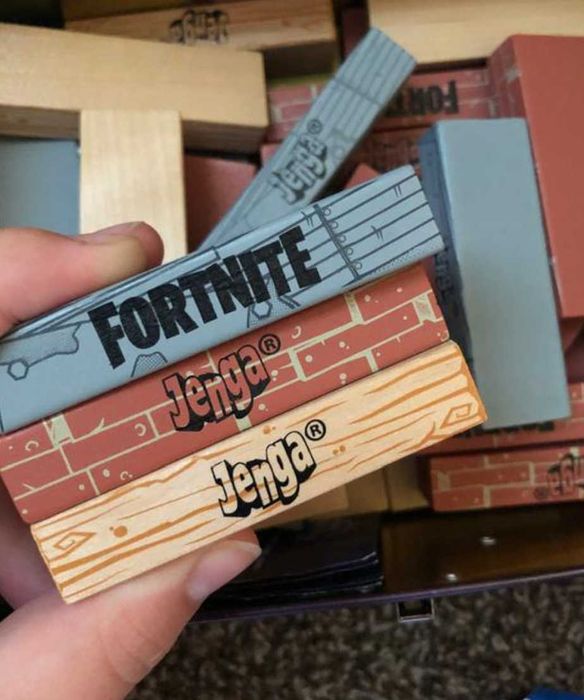 НАМАЛЕНА ЦЕНА ! Модел дървена дженга Фортнайт Jenga Fortnite 54бр.