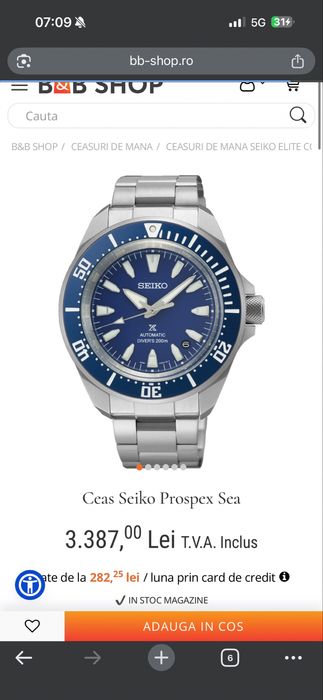 Seiko SKX Nou cu factura si garantie
