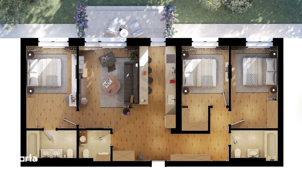 Tunari Sunlight Residence 4 Camere Curte Proprie