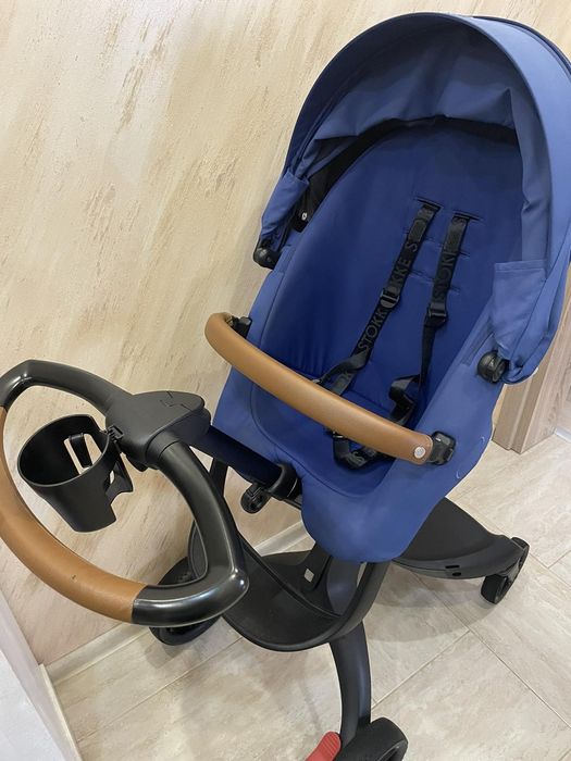 Детска Количка Stokke® Xplory® X + бебешки кош - цвят Royal Blue