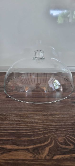 Стъклен поднос с капак/плато с капак на столче