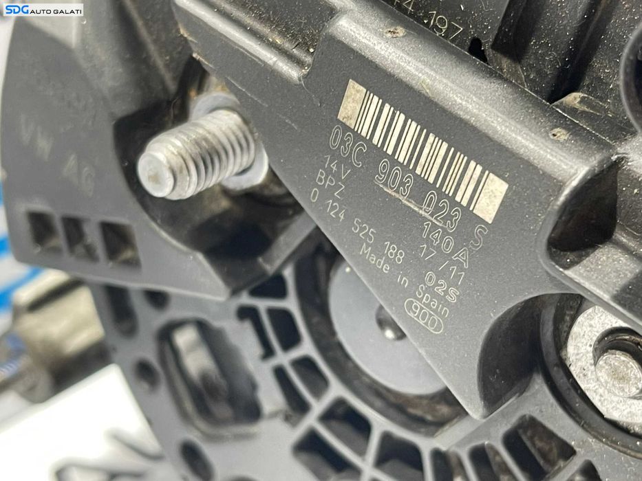 Alternator Bosch 140A Volkswagen Passat CC 1.4 TSI 2009 - 2012 Cod 03C903023S 0124525188 [AV2632]