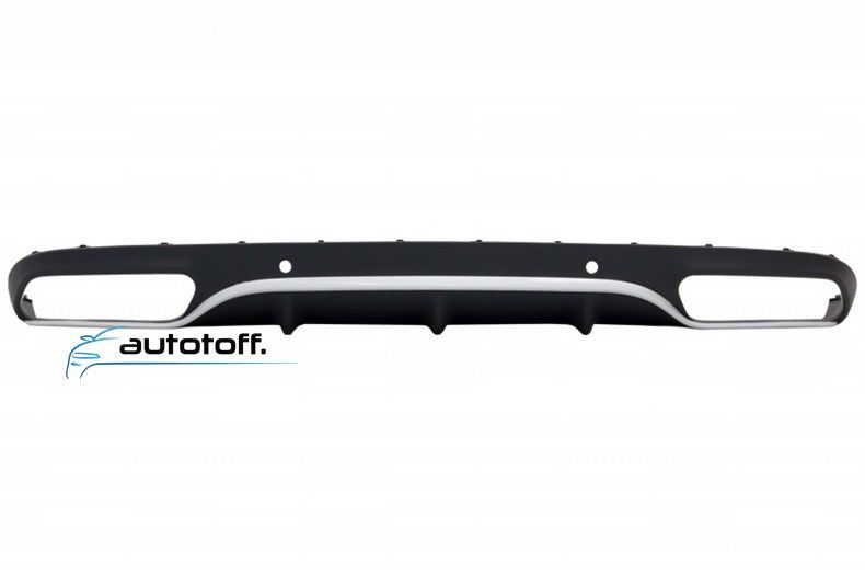 Difuzor bara spate compatibil cu Mercedes C205 Coupe A205 Cabrio C-Class (15-18) Chrome C63 AMG