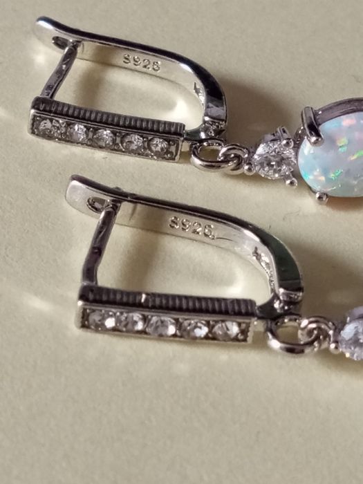 Cercei argint 925 cu opal