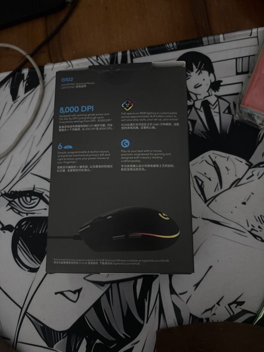 Продам мышку проводную Logitech g102