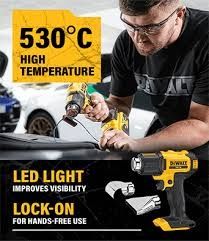 Пистолет за горещ въздух Dewalt DCE530N/18V