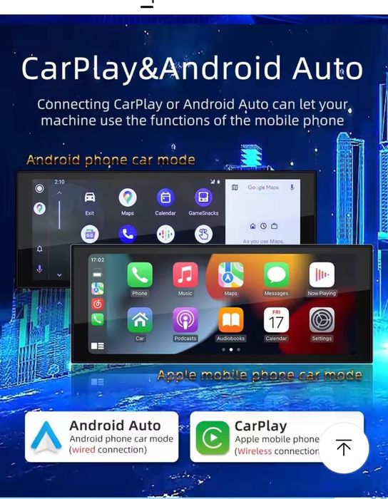 Навигация 1 Din Android auto carplay Bluetooth