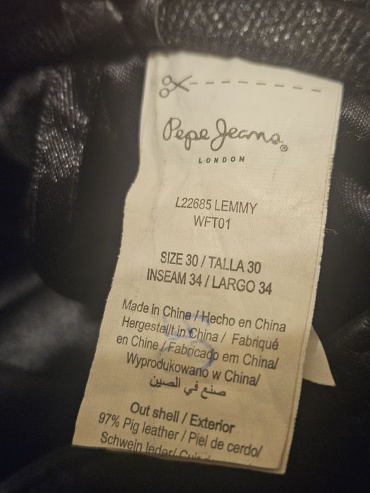 Pantaloni Pepe Jeans piele porc 30