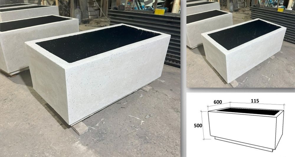 "Гул тувак Beton tuvak – zamonaviy va mustahkam guldon (Restaran/ofis/