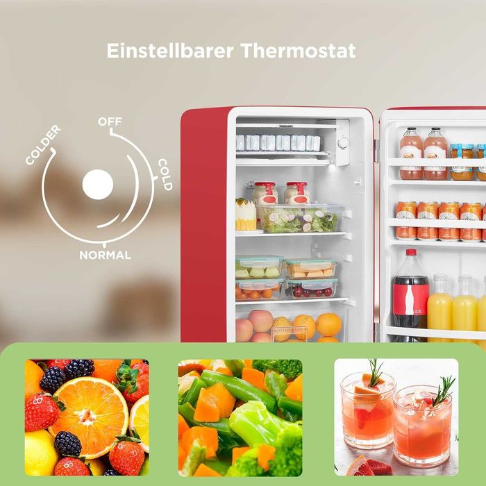 Хладилник Comfee 93L RCD93RE2EURT(E) Червен