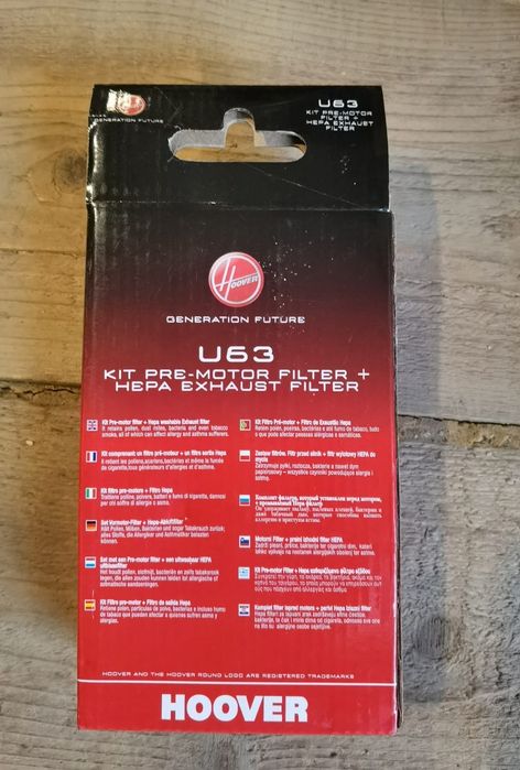 Kit filtru microfibre pentru aspirator Hoover U63