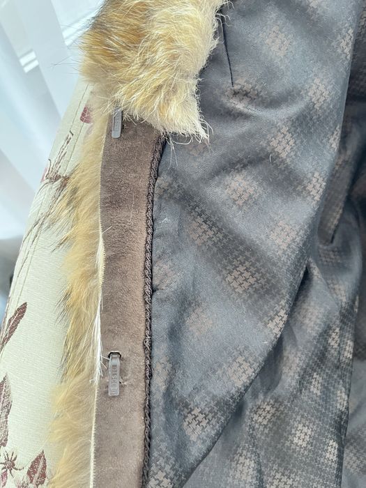 Haina din blana naturala de vulpe cristal marime s/m