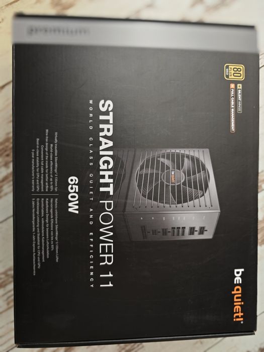 Захранване be quiet! Straight Power 11 650W – 80 PLUS Gold, Модулно, У