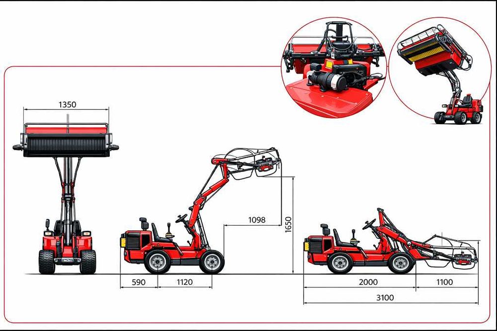 Masina autopropulsata pentru recoltat alune, nuci, migdale