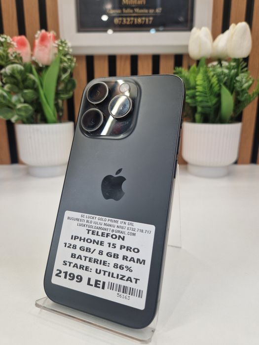 Iphone 15 Pro 128GB / 8GB RAM 86% Baterie Garantie! #56163