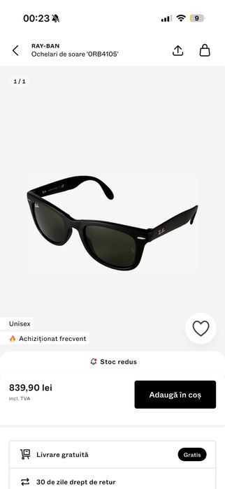 Ochelari de soare ray ban