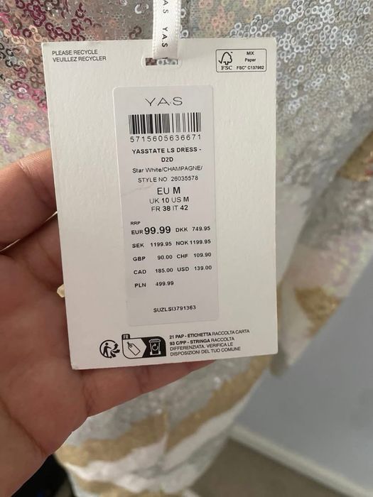 YAS нова размер М /блестяща красота