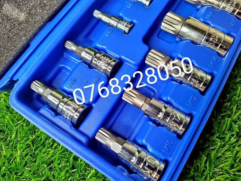 SET BITI M SPLINE  1/2 1/4 10 Piese, Material de Inaltă Calitate
