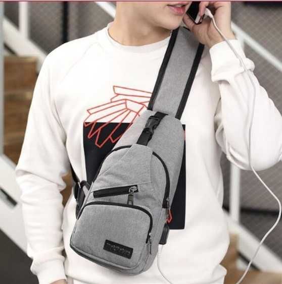 Чанта за рамо за документи пътуване Чанти през рамо с USB изход