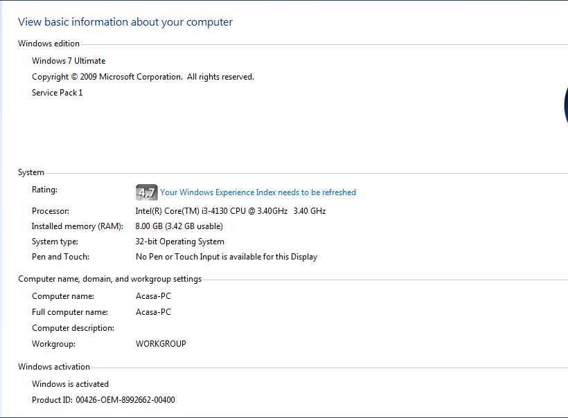 PC desktop DELL SFF (Small Form Factor)