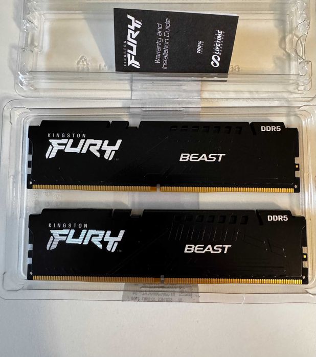 RAM 64GB DDR5 Kingston FURY Beast (2x32GB), EXPO, 5600MT/s, CL36, garantie