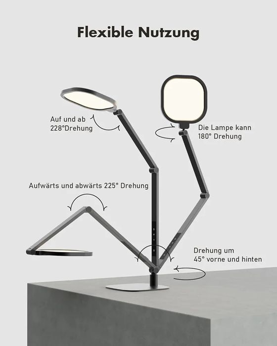 Професионална LED настолна лампа 15W с тъч контрол и защита за очите