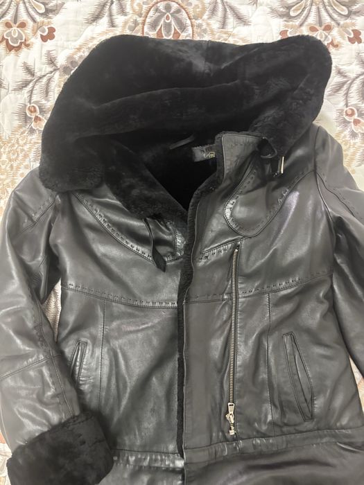 Кожанная дубленка
