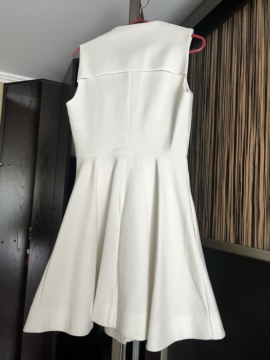 Платье коктельное Maje, хлопковое, Rimelli, белое, XS-S