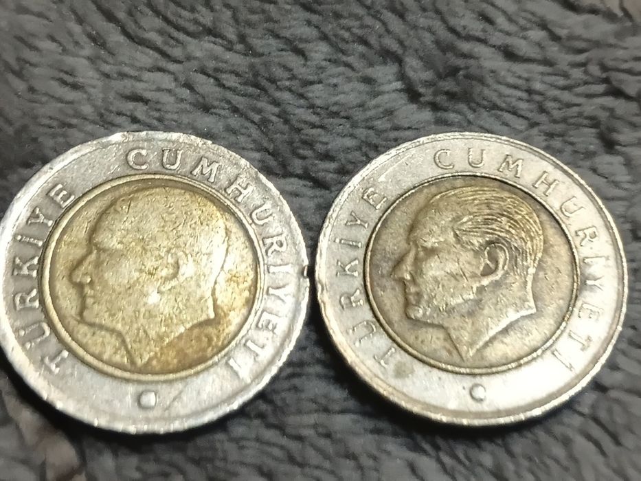 2 монеты 50 куруш туркия