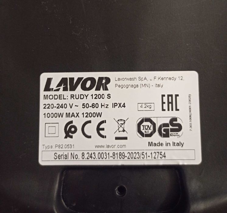 Aspirator umed, uscat, Lavor Rudy 1200 S.