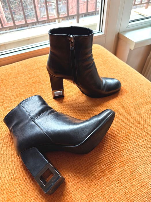 Боти на ток, естествена кожа Gianni