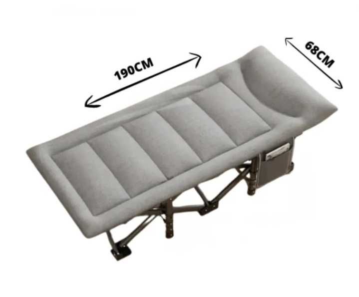 Сгъваема легло за каравана, Походно легло, 1,9м., Сиво