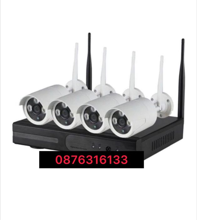 WiFi Kit 5G - CCTV Пълен Комплект с 4 безжични камери и Dvr
