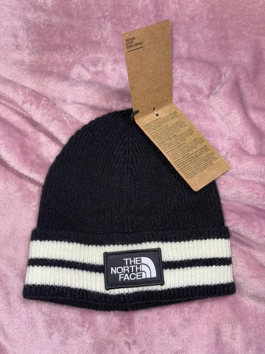 Căciulă The North Face Negru Alb Dungi