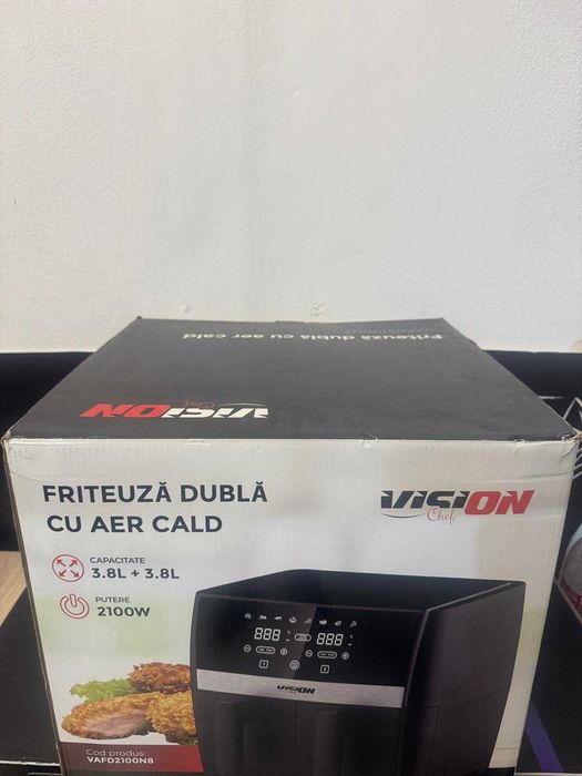 Friteuza dubla cu aer cald, Vision Chef