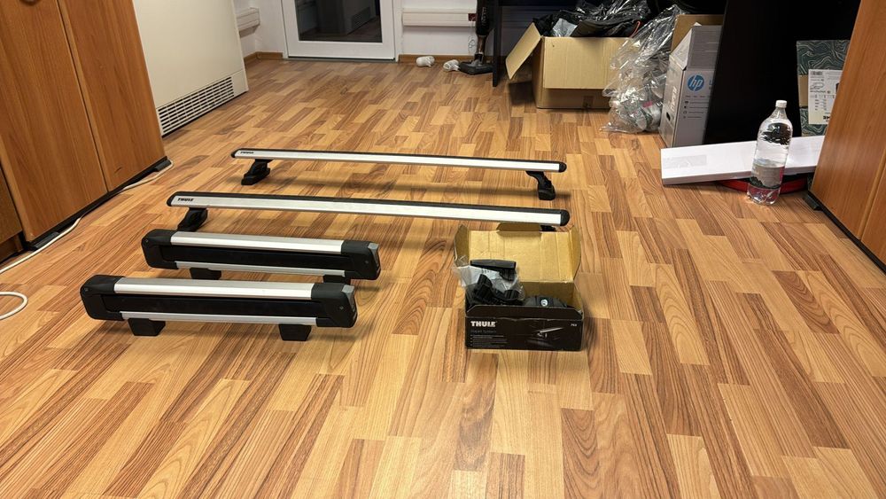 Bare transversale Thule + Suport 4 perechi schiuri Thule- BMW 5-serie