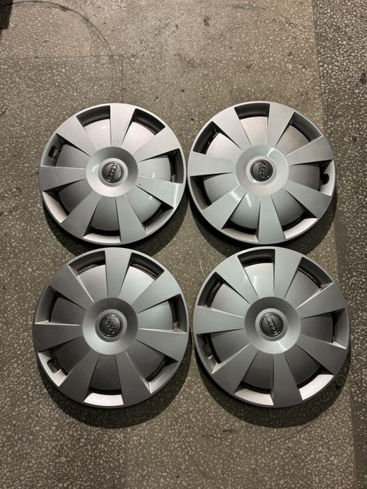 Set roți complete Audi R16 OEM – jante tablă + capace + Michelin 225/55 R16