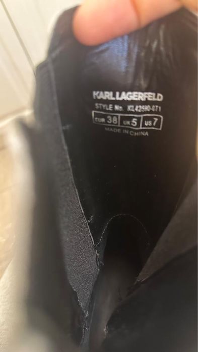 Cizme piele Karl Lagerfeld originale albe noi marime 38