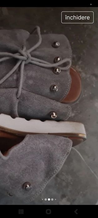 Papuci vitange piele