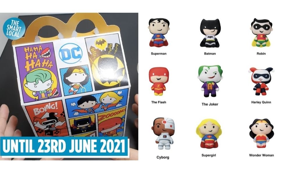 Wonder woman robin superman colectie mc donald happy meal supereroi DC
