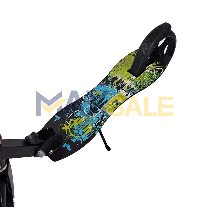 Детска тротинетка сгъваема черна многоцветна скутер scooter алуминиева