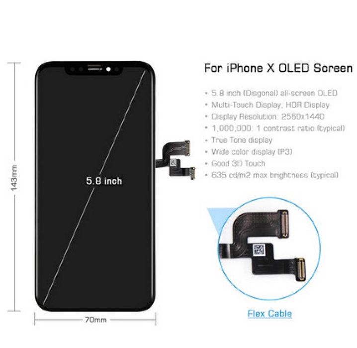Ecran Display iPhone X OLED Ecran iPhone X, GX OLED