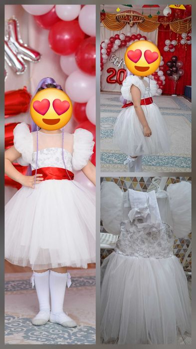 Нарядное платье, одето 1 раз, продаётсябез красной ленточки