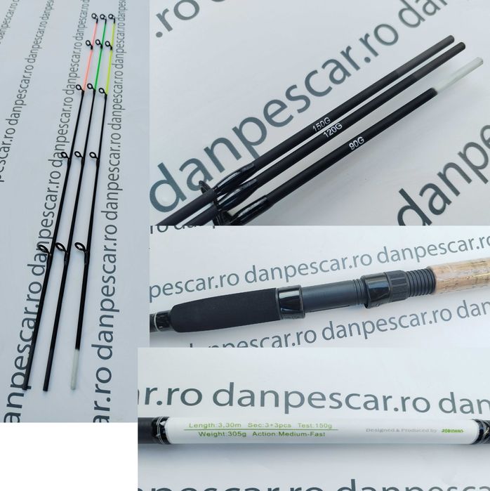 SET FEEDER Lanseta SENSE FEEDER 3,30m + Mulineta FL LF4000 + 150m fir