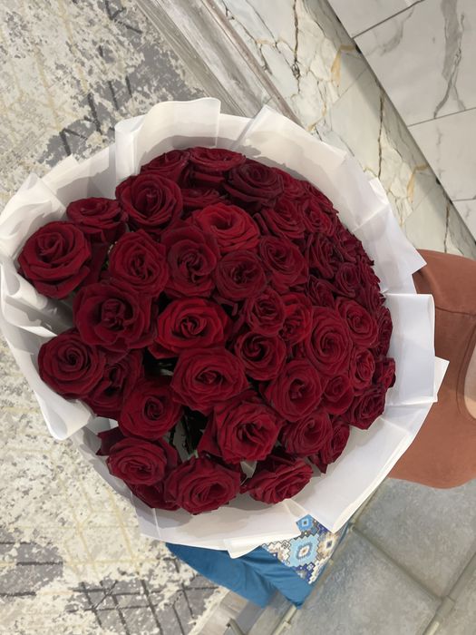 Цветы роза 50штук